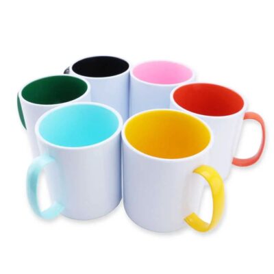 Caneca Polímero Alça e Interno Colorido