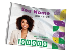 Bandeira Eleitoral Com Bolsa Para Haste 140x90cm